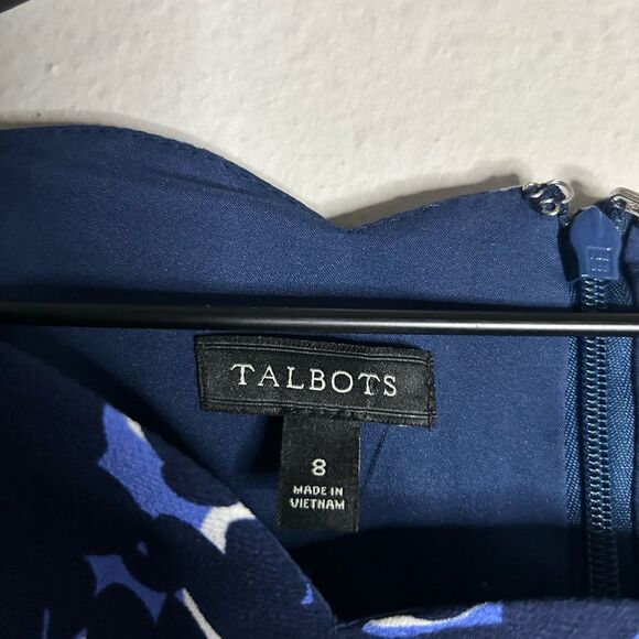 Talbots Floral Print Crepe Shift Dress Size 8 - Picture 11 of 14